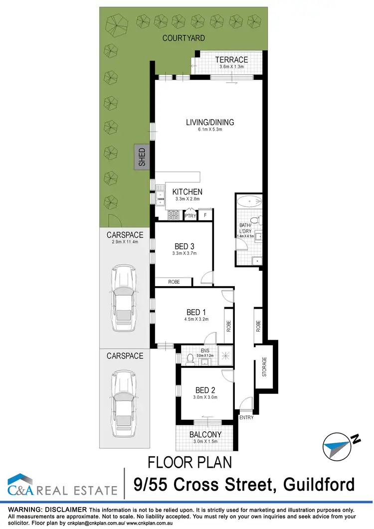 Floorplan of Homely apartment listing, 9/55 Cross Street, Guildford NSW 2161