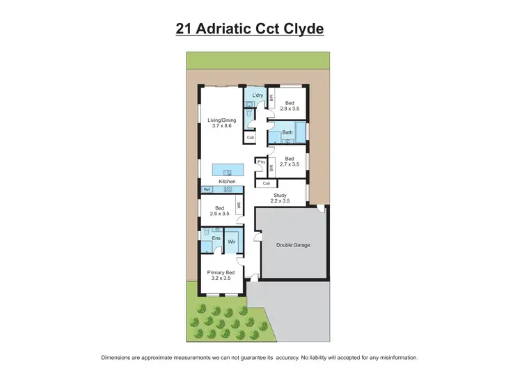 Floorplan of Homely house listing, 21 Adriatic Circuit, Clyde VIC 3978