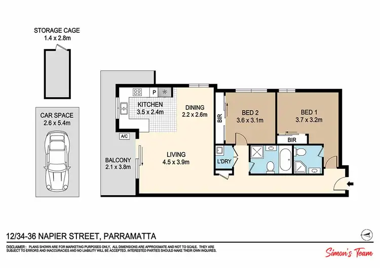 Floorplan of Homely unit listing, 12/34-36 Napier Street, Parramatta NSW 2150