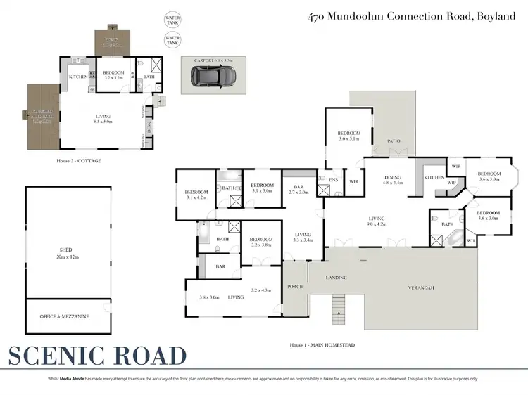 Floorplan of Homely rural property listing, 470 Mundoolun Connection Road, Boyland QLD 4275