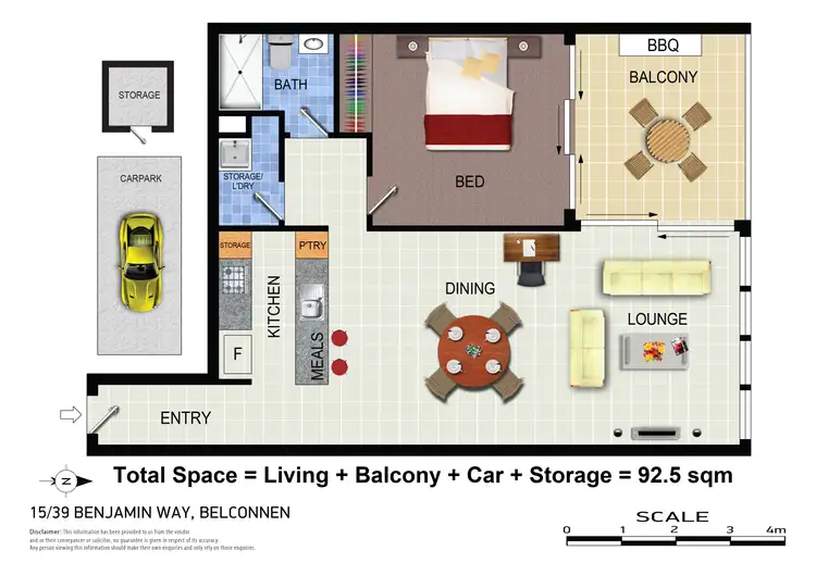 Floorplan of Homely apartment listing, 15/39 Benjamin Way, Belconnen ACT 2617