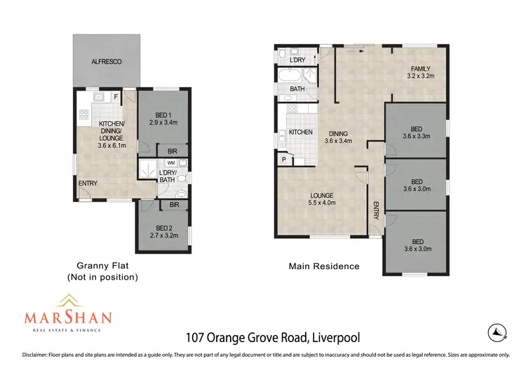 Floorplan of Homely house listing, 107 & 107A Orange Grove Road, Liverpool NSW 2170