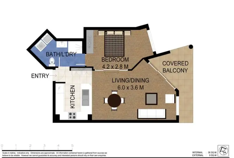 Floorplan of Homely unit listing, 105/88 Marine Parade 'Mantra', Coolangatta QLD 4225
