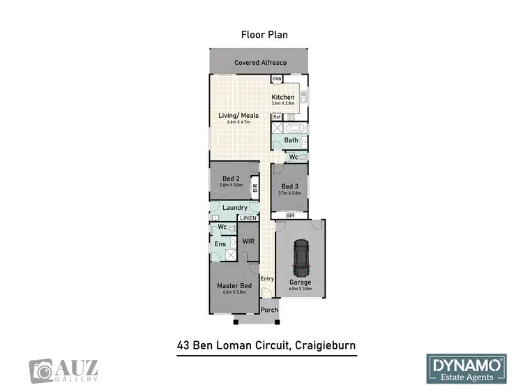 Floorplan of Homely house listing, 43 Ben Loman Circuit, Craigieburn VIC 3064