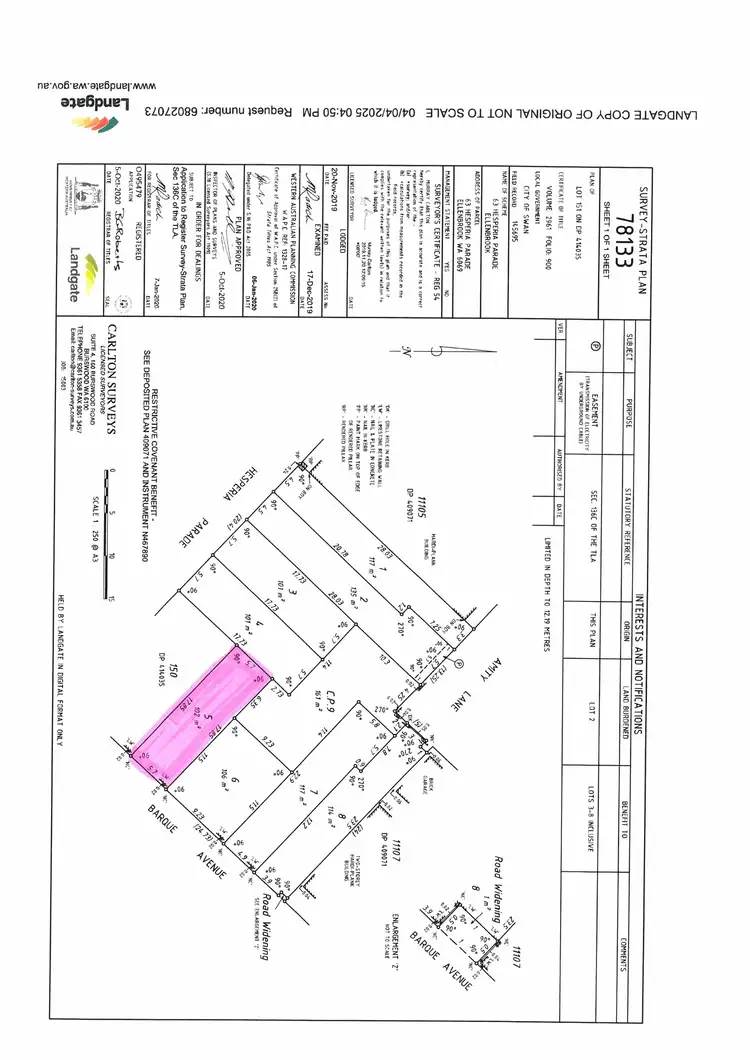 Floorplan of Homely land listing, 48 Barque Avenue, Ellenbrook WA 6069