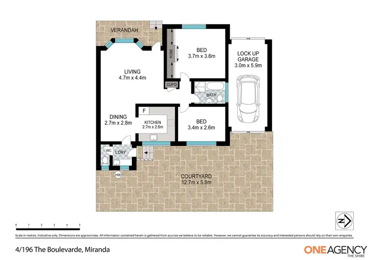 Floorplan of Homely villa listing, 4/196 The Boulevarde, Miranda NSW 2228