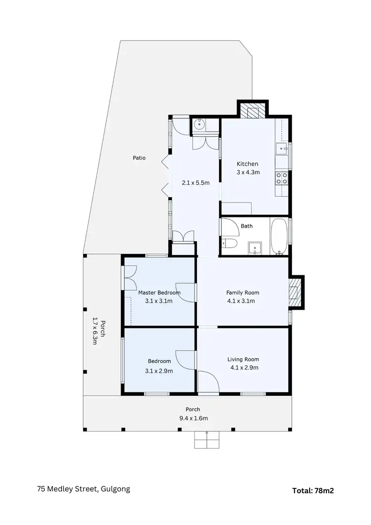 Floorplan of Homely house listing, 75 Medley Street, Gulgong NSW 2852