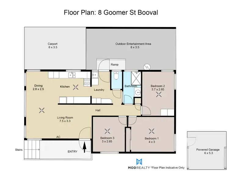 Floorplan of Homely house listing, 8 Gomer Street, Booval QLD 4304