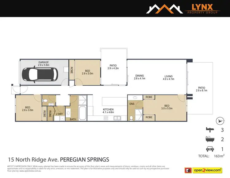 Floorplan of Homely townhouse listing, 15 North Ridge Avenue, Peregian Springs QLD 4573