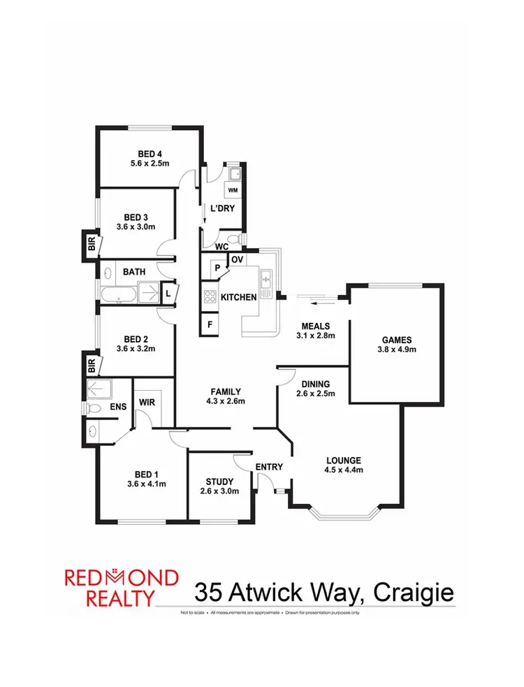 Floorplan of Homely house listing, 35 Atwick Way, Craigie WA 6025