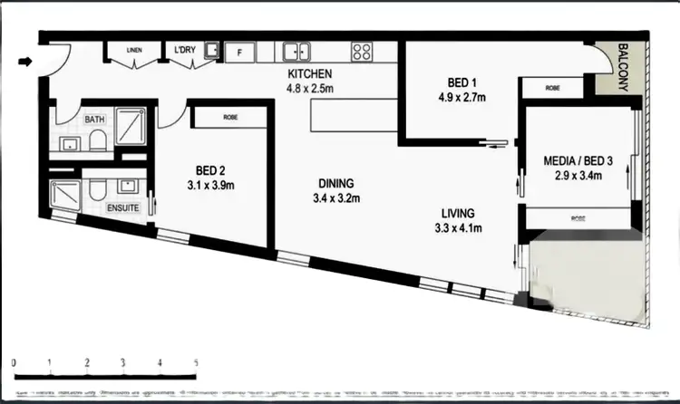 Floorplan of Homely apartment listing, 2016/120 Eastern Valley Way, Belconnen ACT 2617