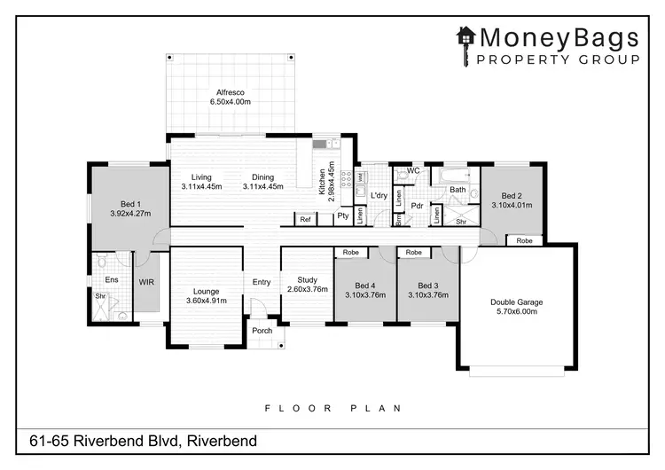 Floorplan of Homely house listing, 61-65 Riverbend Boulevard, Riverbend QLD 4280