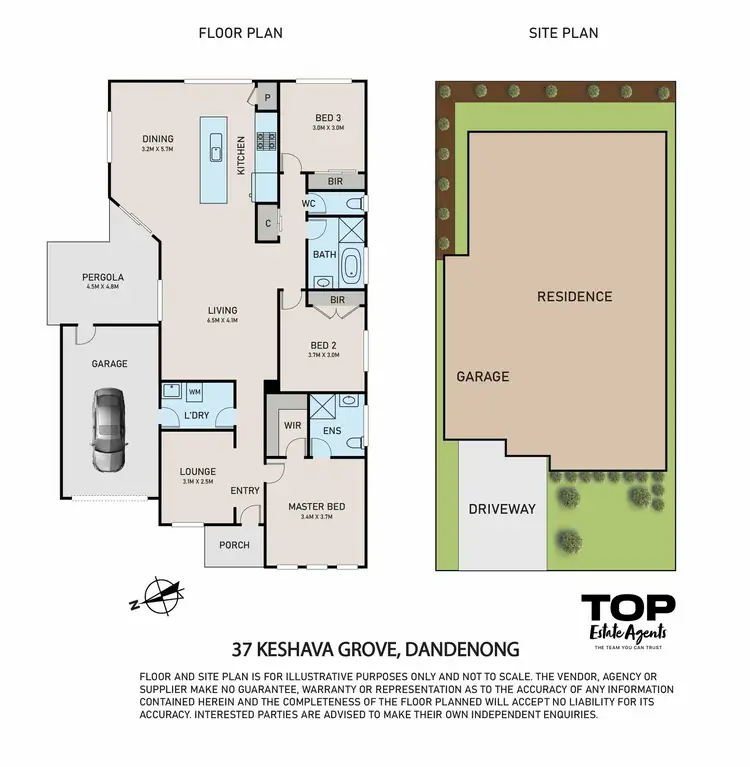 Floorplan of Homely house listing, 37 Keshava Grove, Dandenong VIC 3175