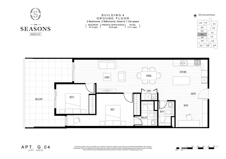 Floorplan of Homely apartment listing, G04/180 Reynolds Road, Doncaster East VIC 3109