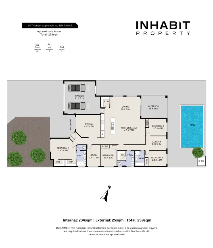 Floorplan of Homely house listing, 15 Triumph Approach, Aubin Grove WA 6164