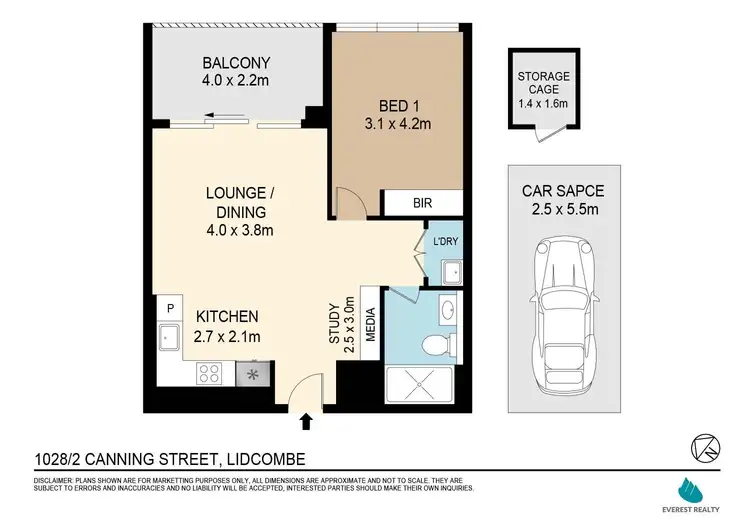 Floorplan of Homely apartment listing, 1028/2 Canning Street, Lidcombe NSW 2141