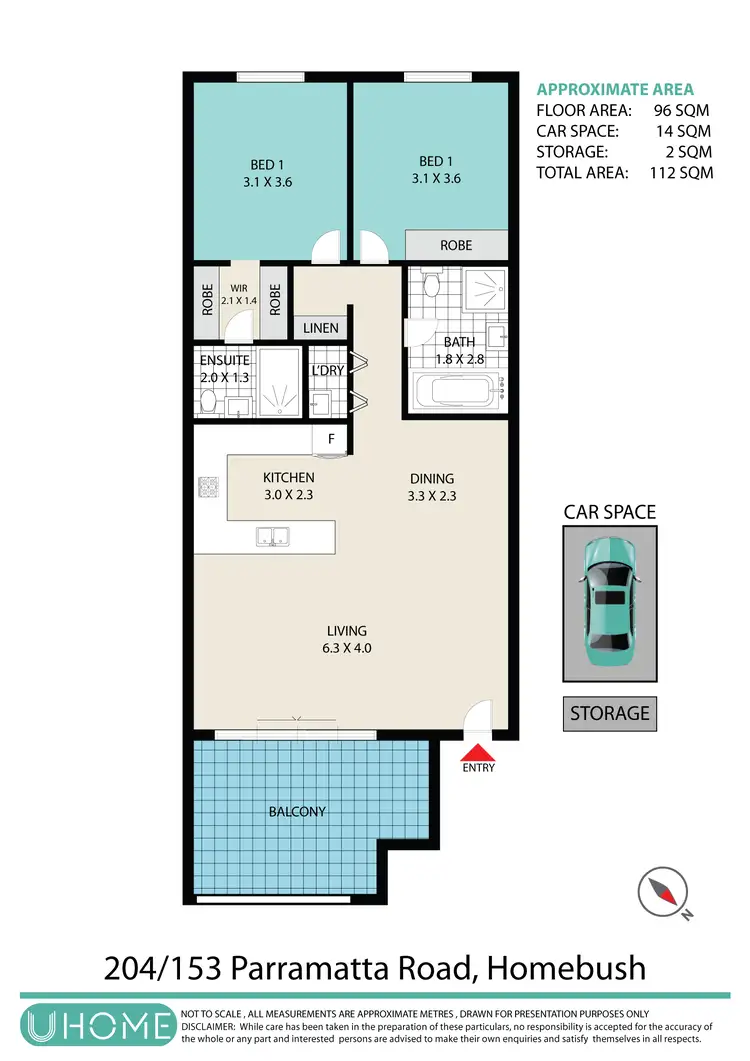 Floorplan of Homely apartment listing, 204/153 Parramatta Road, Homebush NSW 2140