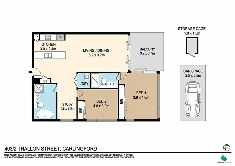Floorplan of Homely apartment listing, 403/2 Thallon Street, Carlingford NSW 2118