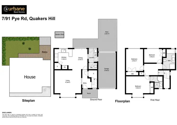 Floorplan of Homely townhouse listing, 7/91 Pye Road, Quakers Hill NSW 2763