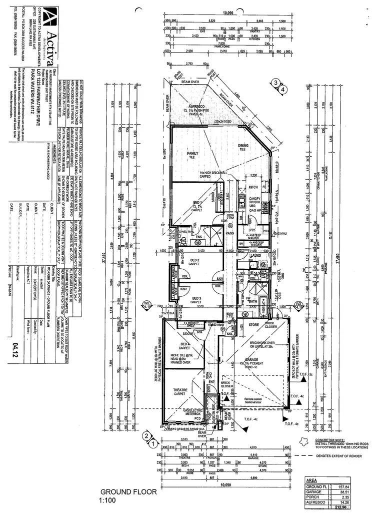 Floorplan of Homely house listing, 92 Fairweather Drive, Piara Waters WA 6112