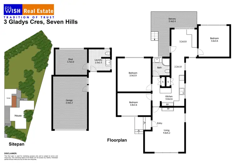Floorplan of Homely house listing, 3 Gladys Crescent, Seven Hills NSW 2147