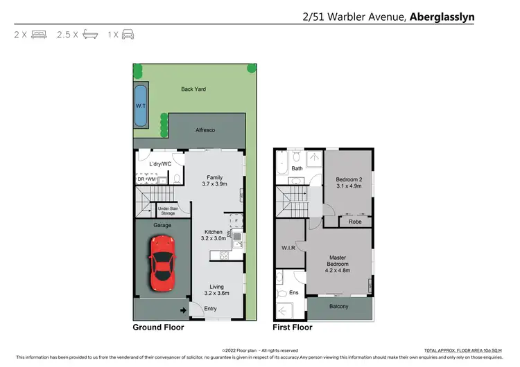 Floorplan of Homely unit listing, 2/51 Warbler Avenue, Aberglasslyn NSW 2320
