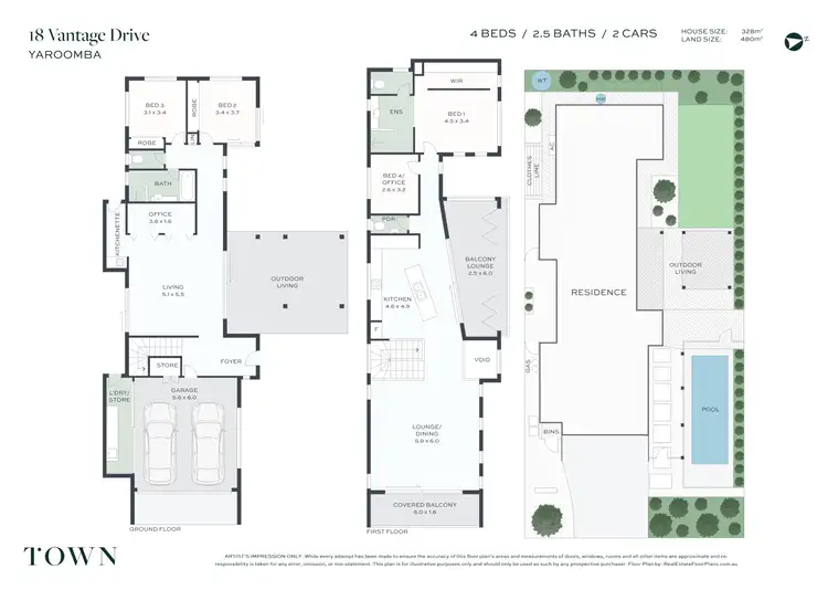 Floorplan of Homely house listing, 18 Vantage Drive, Yaroomba QLD 4573