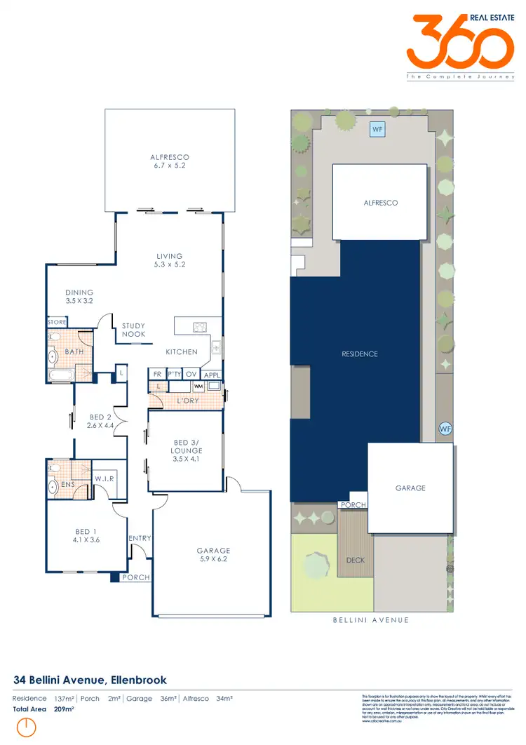 Floorplan of Homely house listing, 34 Bellini Avenue, Ellenbrook WA 6069