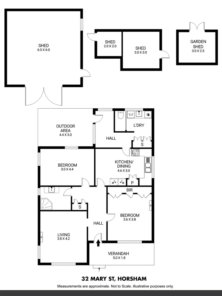Floorplan of Homely house listing, 32 Mary Street, Horsham VIC 3400