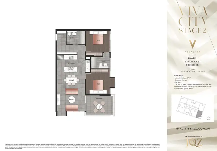 Floorplan of Homely apartment listing, 1 - 3 Paddock Street, Lidcombe NSW 2141