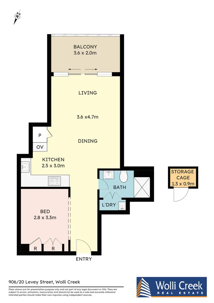 Floorplan of Homely apartment listing, 906/20 Levey Street, Wolli Creek NSW 2205