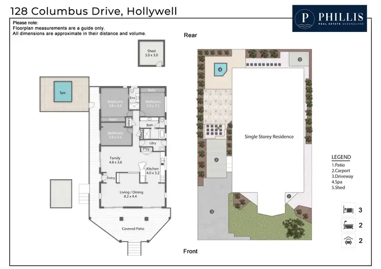 Floorplan of Homely house listing, 128 Columbus Drive, Hollywell QLD 4216