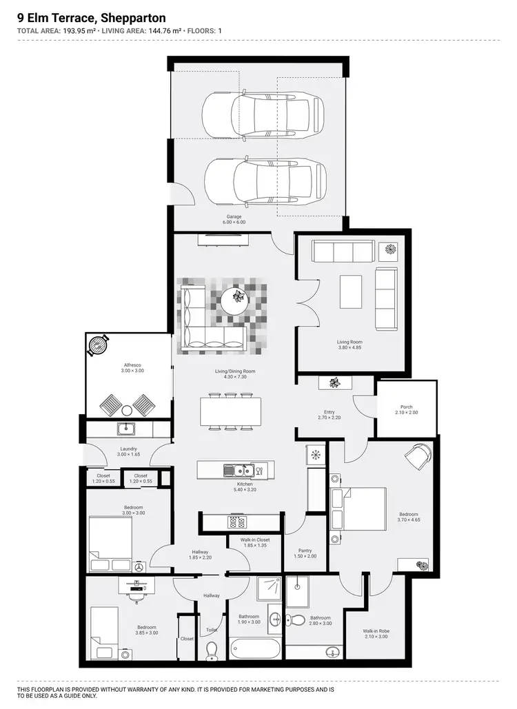 Floorplan of Homely house listing, 9 Elm Terrace, Shepparton VIC 3630