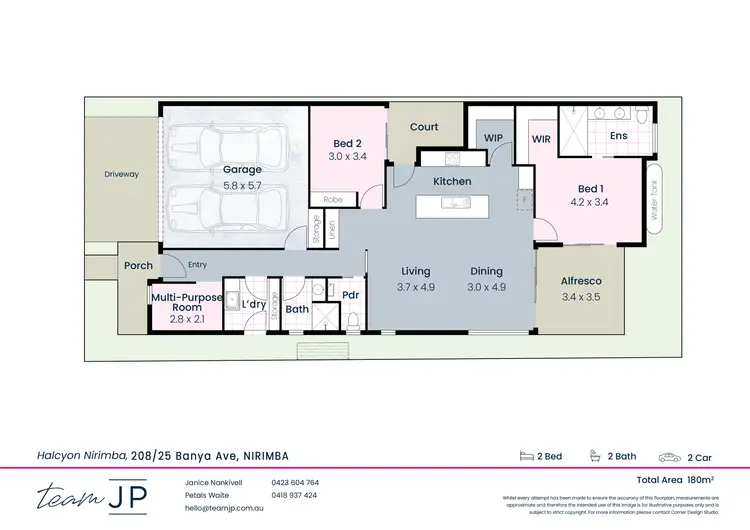 Floorplan of Homely retirement listing, 208/25 Banya Avenue, Nirimba QLD 4551