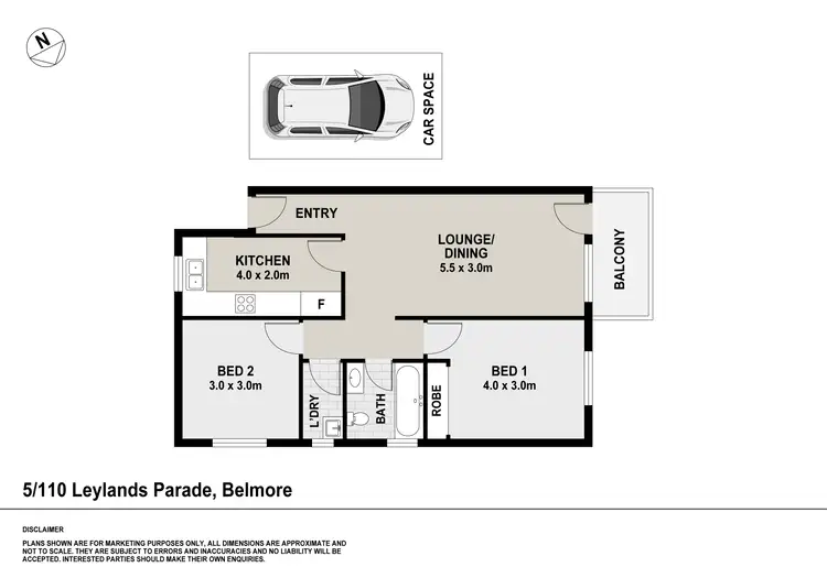 Floorplan of Homely unit listing, 5/110 Leylands Parade, Belmore NSW 2192