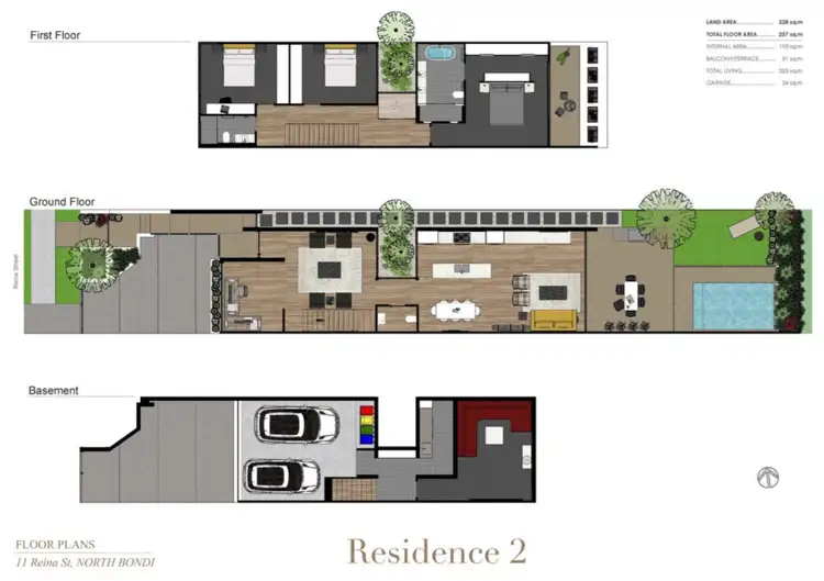 Floorplan of Homely semi-detached listing, 2/11 Reina Street, North Bondi NSW 2026