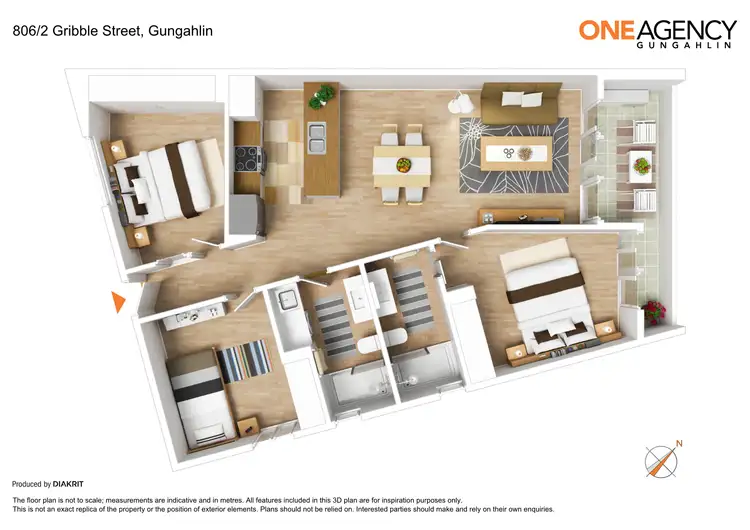 Floorplan of Homely apartment listing, 806/2 Gribble Street, Gungahlin ACT 2912