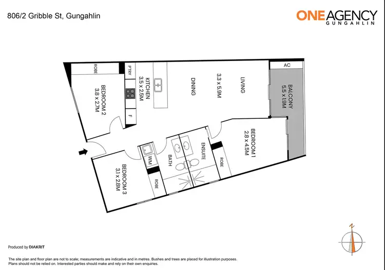 Floorplan of Homely apartment listing, 806/2 Gribble Street, Gungahlin ACT 2912