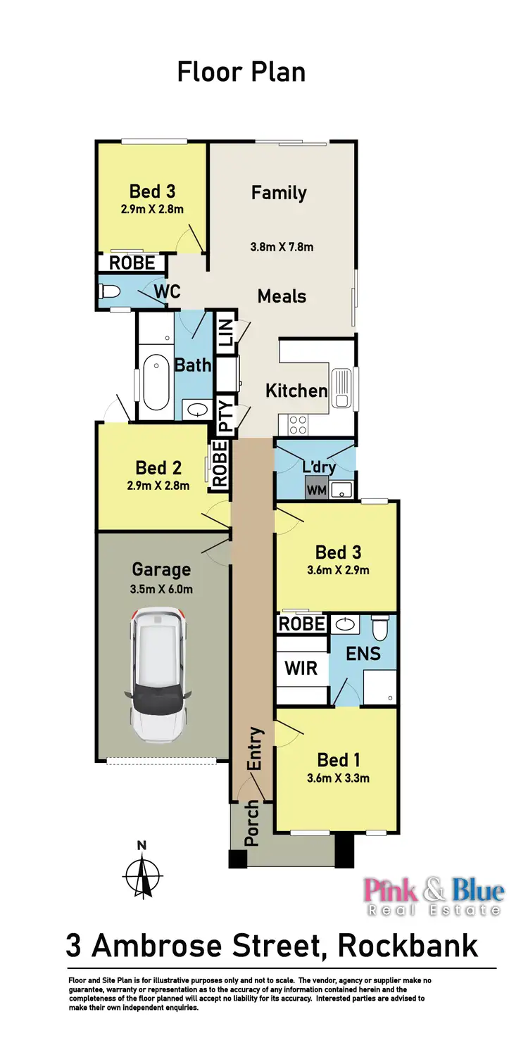 Floorplan of Homely house listing, 3 Ambrose Street, Rockbank VIC 3335