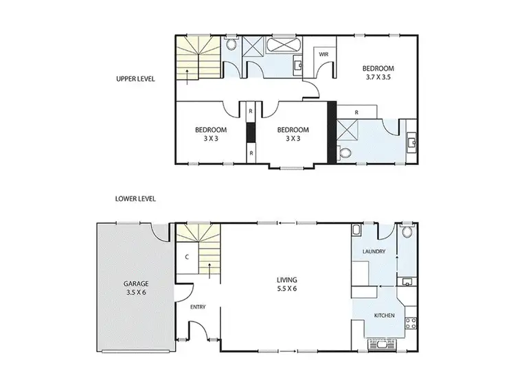 Floorplan of Homely townhouse listing, 2/12 Southdown Crescent, Belmont VIC 3216