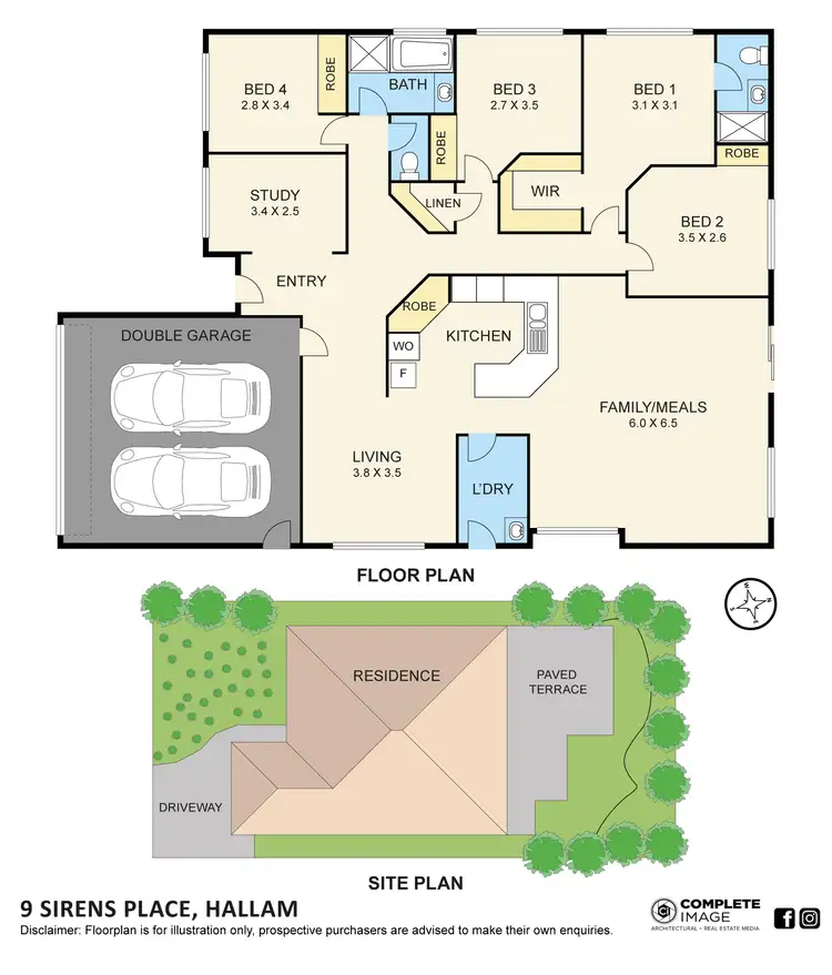 Floorplan of Homely house listing, 9 Sirens Place, Hallam VIC 3803