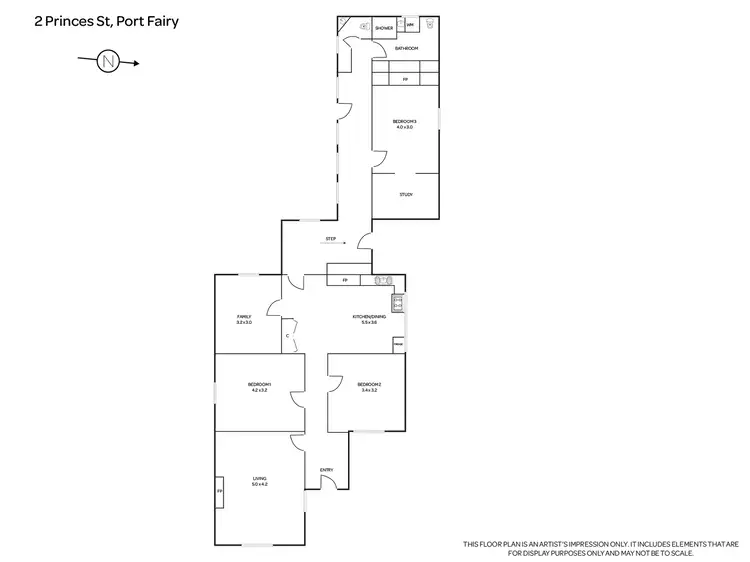 Floorplan of Homely house listing, 2 Princes Street, Port Fairy VIC 3284