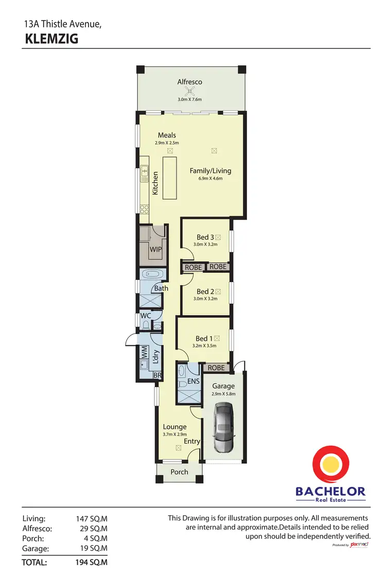 Floorplan of Homely house listing, 13A Thistle Avenue, Klemzig SA 5087