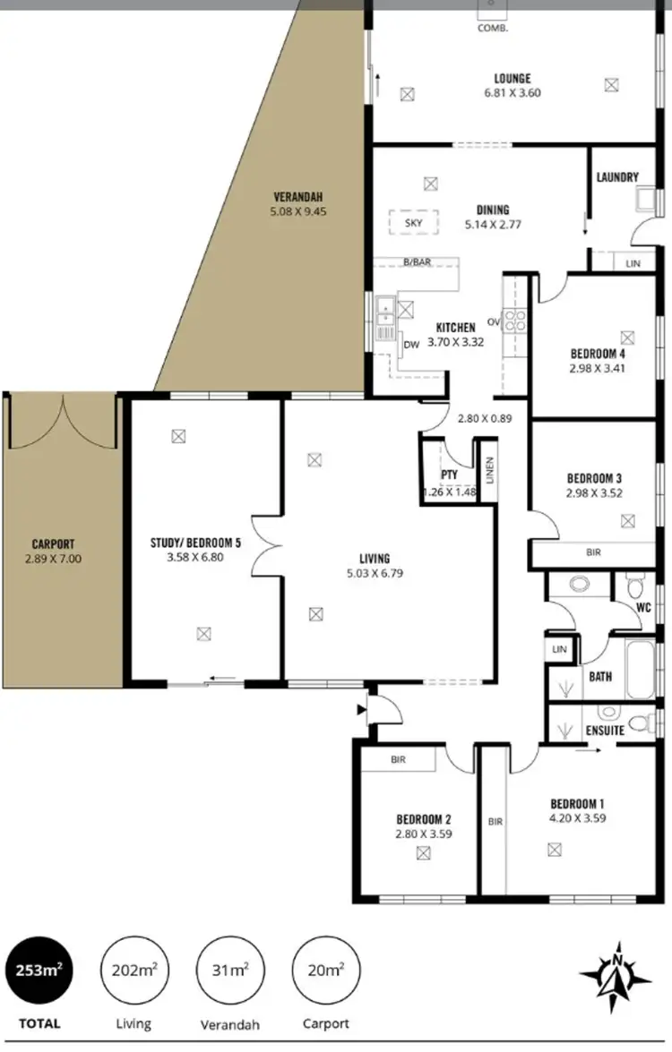 Floorplan of Homely house listing, 893 Lower North East Road, Dernancourt SA 5075