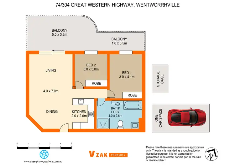 Floorplan of Homely apartment listing, 74/304 Great Western Highway, Wentworthville NSW 2145