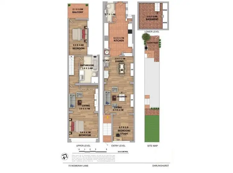 Floorplan of Homely terrace listing, 73 Barcom Avenue, Darlinghurst NSW 2010