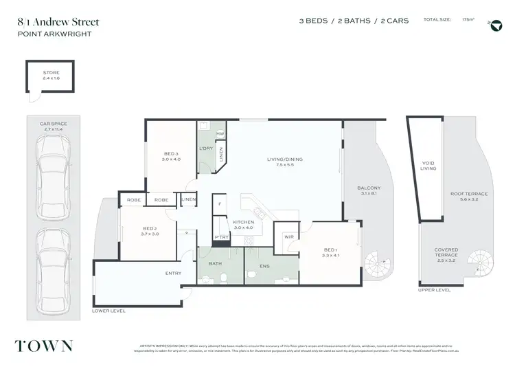 Floorplan of Homely apartment listing, 8/1 Andrew Street, Point Arkwright QLD 4573