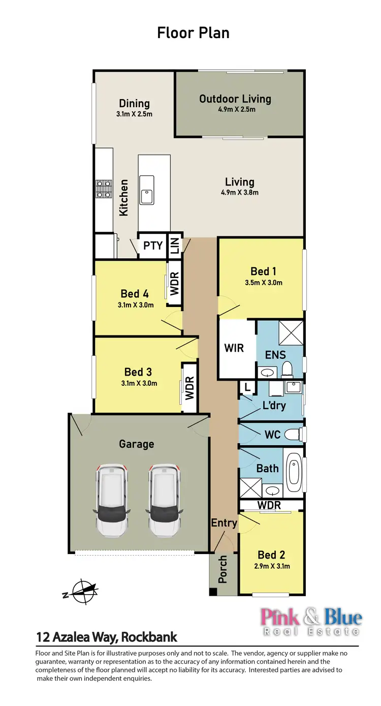 Floorplan of Homely house listing, 12 Azalea Way, Rockbank VIC 3335