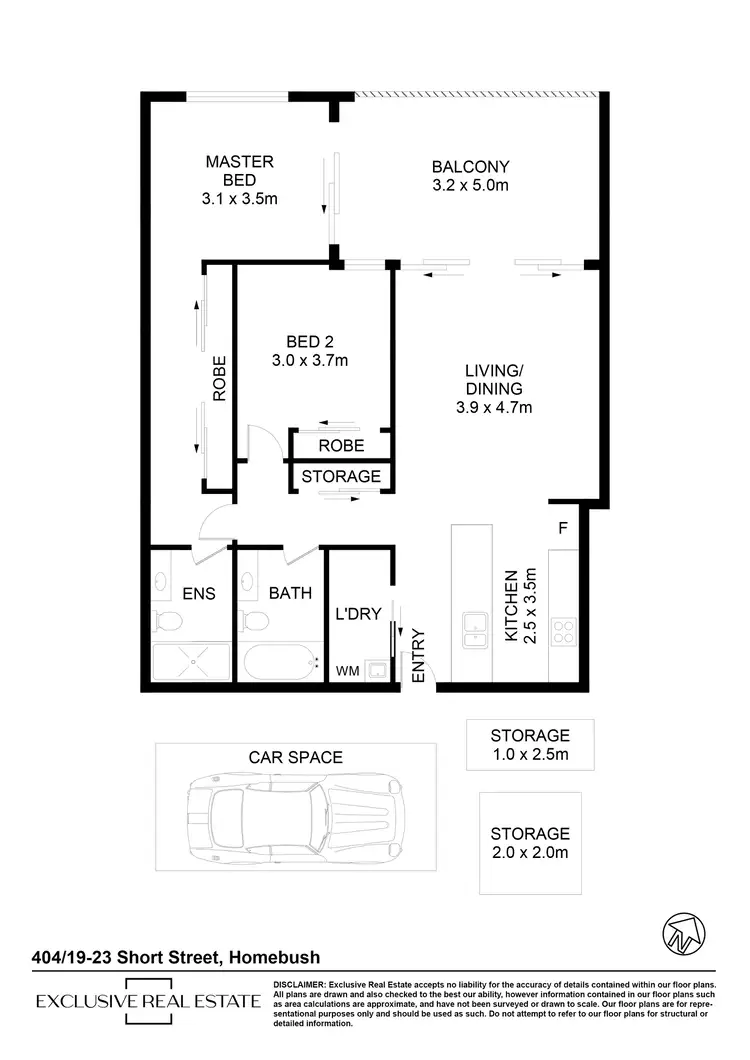 Floorplan of Homely apartment listing, 404/19 Short Street, Homebush NSW 2140