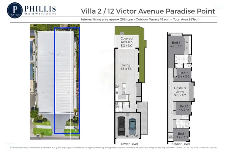 Floorplan of Homely townhouse listing, 2/12 Victor Avenue, Paradise Point QLD 4216